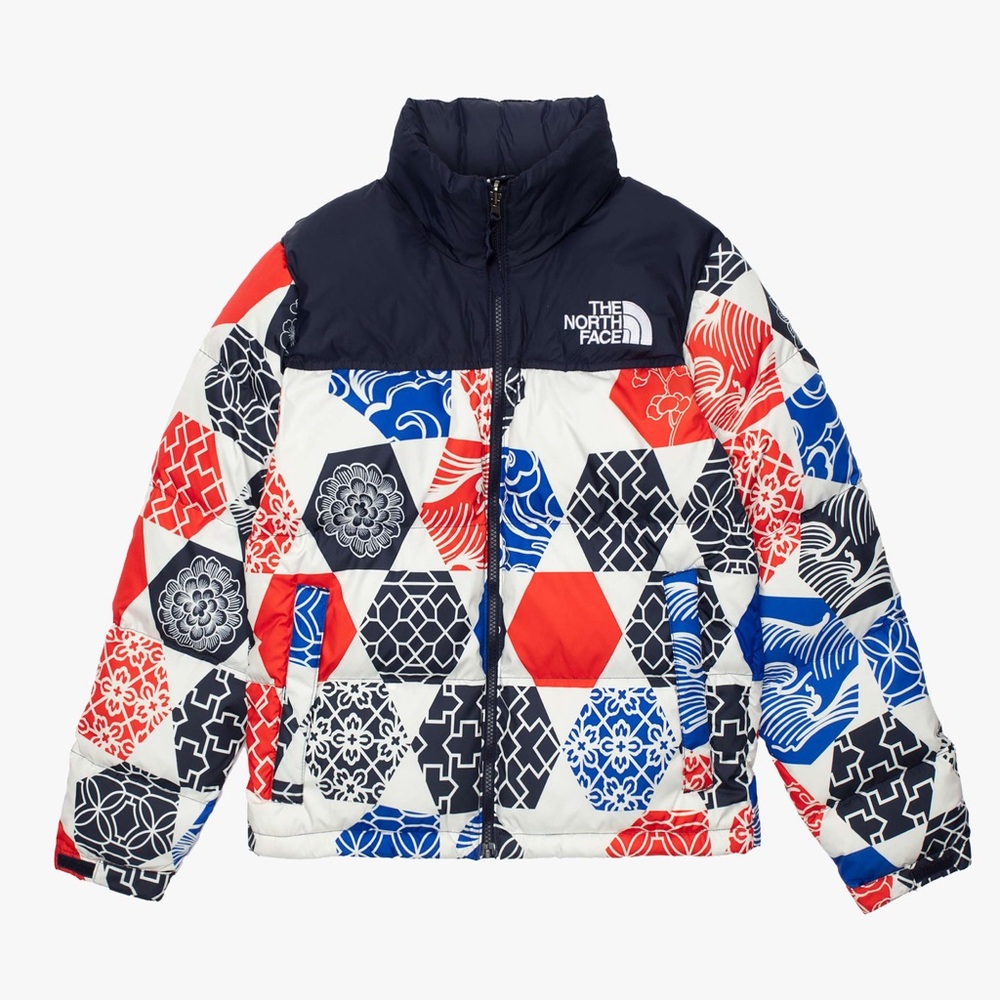 North face puffer Nuptse Jacket Japan print Women XL